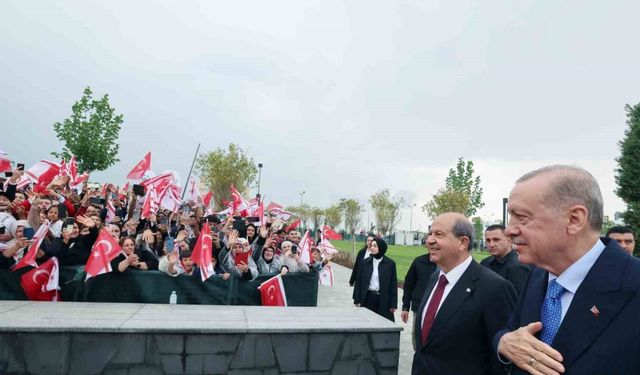Cumhurbaşkanı Erdoğan’a KKTC’de yoğun ilgi