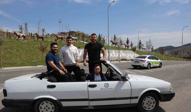 Down sendromlu Yusuf, 20 yaşında hayaline kavuştu