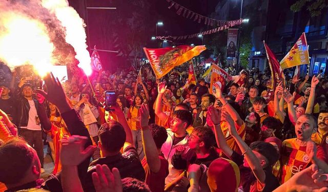 Galatasaray’ın şampiyonluğu Uşak’ta coşkuyla kutlandı