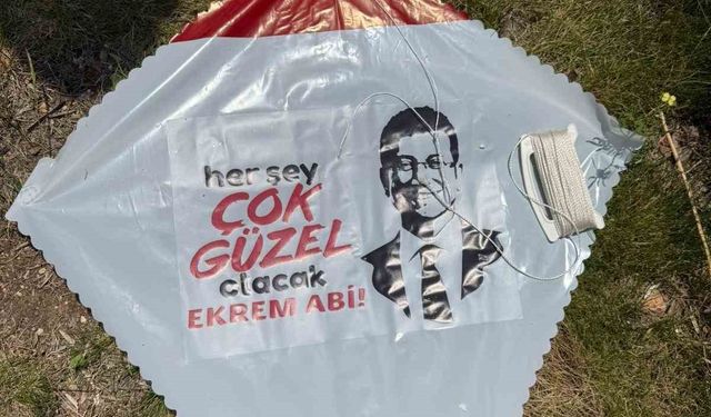 Gençlik Şöleni’nde Ekrem İmamoğlu’nun yer aldığı uçurtmalar dağıtıldı