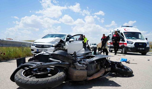 Kırıkkale’de otomobil ile motosiklet çarpıştı: 1 ağır yaralı