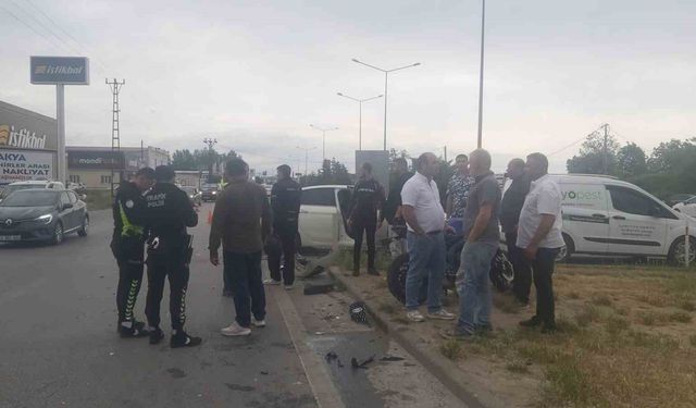 Kırklareli’nde otomobil ile motosiklet çarpıştı: 1 yaralı