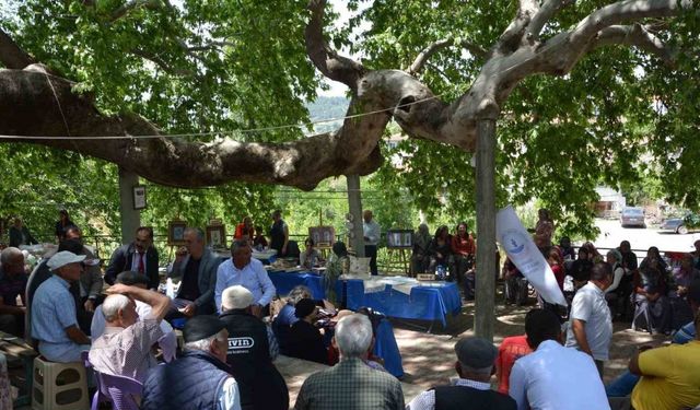 Manisa’da iki bin yıllık tarihi çınarın gölgesinde eserlerini sergilediler