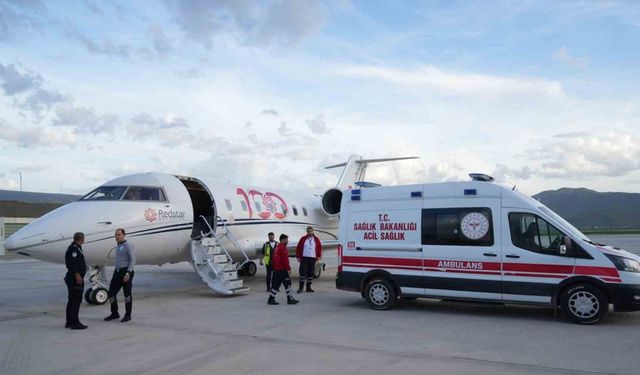 Muş’ta uçak ambulans 7 aylık bebek için havalandı