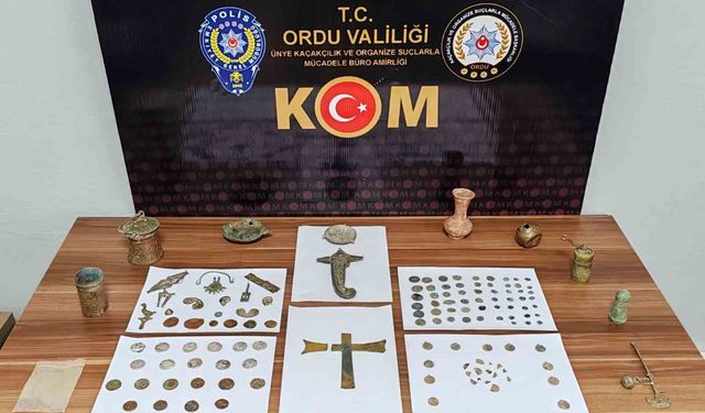Ordu’da 133 adet tarihi obje ele geçirildi