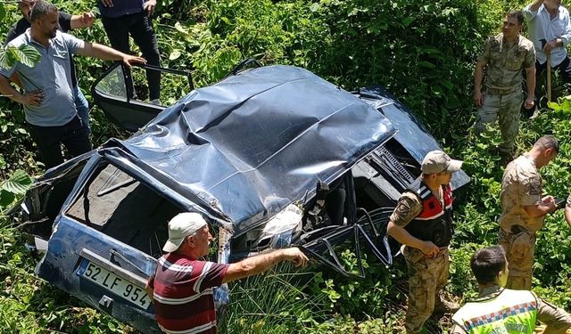 Ordu’da otomobil 200 metrelik uçuruma yuvarlandı: 1 yaralı