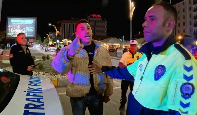 Polisin işine "anlamsız", gazeteciye "kaburgasız" deyip tehdit etti