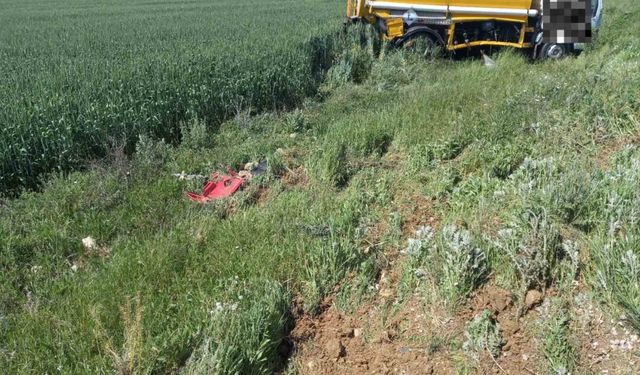 Tanker takla attı, sürücü hafif yaralandı