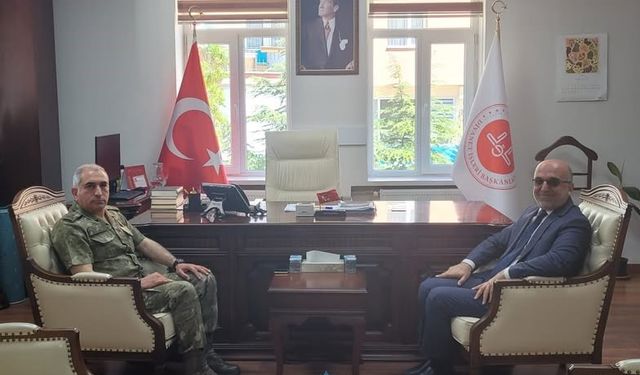 Tuğgeneral Fatih Dağlı’dan İl Müftüsü Lütfü İmamoğlu’na nezaket ziyareti