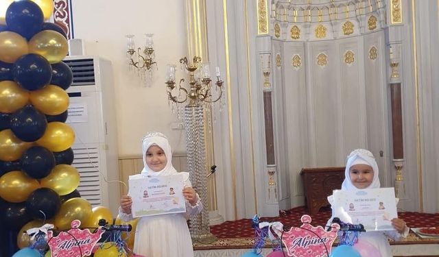 Türkeli’de minik hafızlara hatim programı