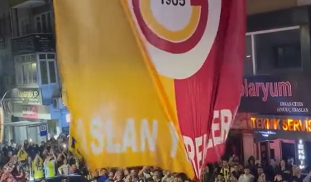 Yalova’da Fenerbahçe taraftarlarından Galatasaray bayraklarına saldırı