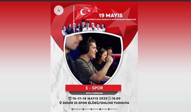 Mersin’de E-Spor turnuvası düzenlenecek