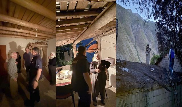 AFAD, Yangında evi zarar gören aileyi ziyaret etti