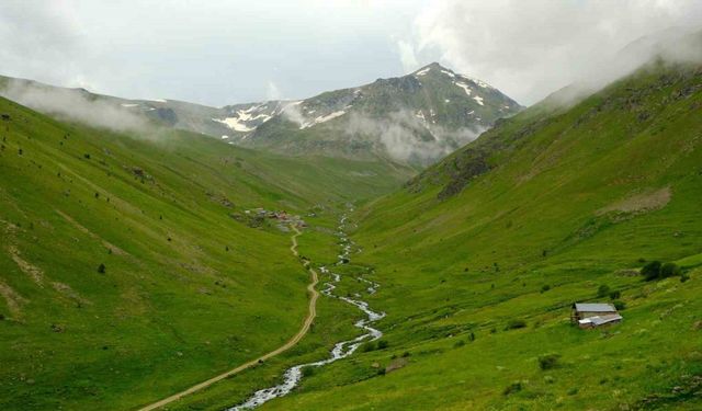 Alpleri andıran manzarasıyla Dulağa Yaylası büyülüyor