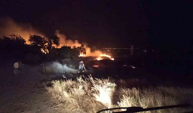 Burdur’da gece çıkan yangında 30 dönüm alan yandı