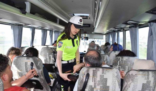 Kars’ta yolcu otobüsleri denetlendi