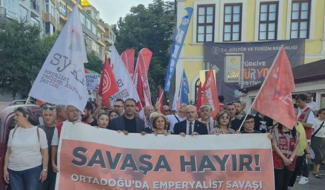 Samsun’da ’savaşa hayır’ yürüyüşü