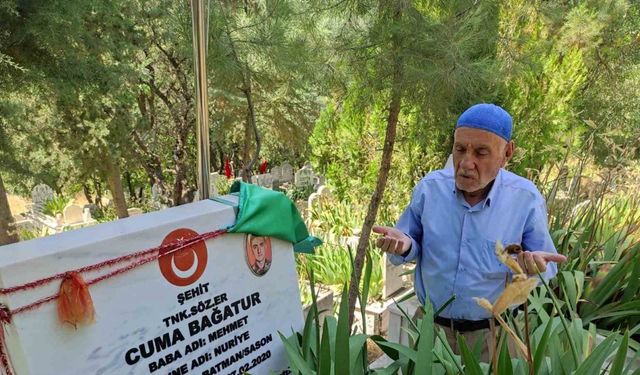 Şehit babaları, Babalar Günü’nü çocuklarının kabri başında dua ederek geçirdi