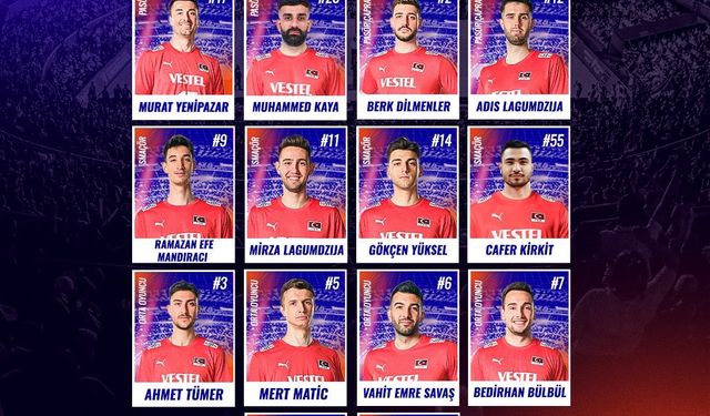 A Milli Erkek Voleybol Takımı’nın, Milletler Ligi 3. hafta kadrosu açıklandı