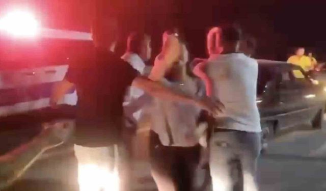 Alkollü sürücünün kızı basın mensubuna saldırdı