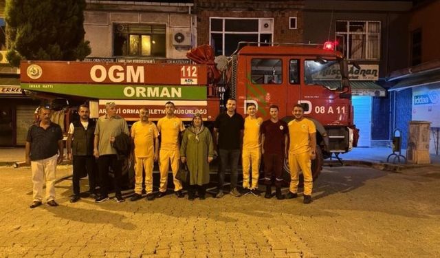 Bursa’daki orman yangını söndürme çalışmalarına Artvin’den destek