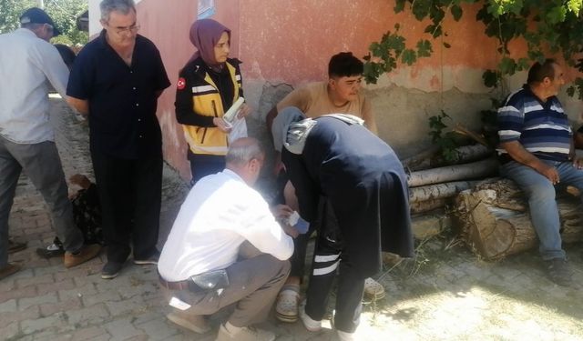 Komşusunun odunluğunun yanışını gören yaşlı kadın panikleyip baygınlık geçirdi