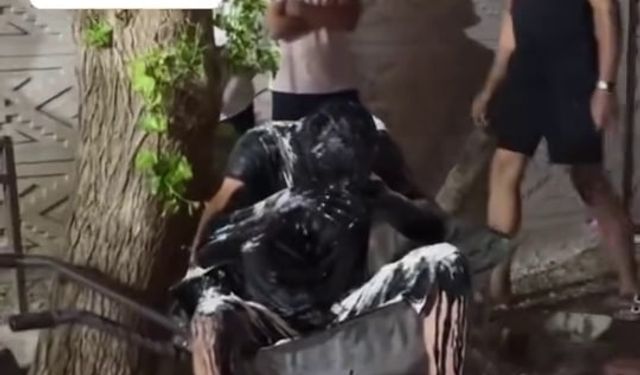 Gelenek değil, eziyet: Damadın üstüne motor yağı döktüler