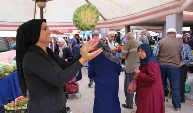 Köyün çalışkan kızı Esra’nın tarladan pazara uzanan umut hikayesi