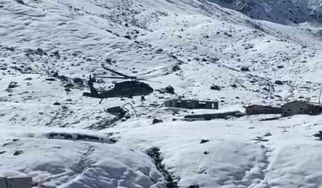 Rize’de yaylalara helikopterle erzak gönderilmeye devam ediliyor