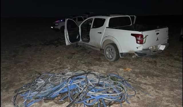 Tarım arazinden 600 bin TL değerinde kablo çalan 2 şahıs tutuklandı