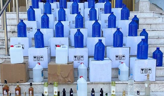 Denizli’de 642 litre kaçak alkol  yakalandı