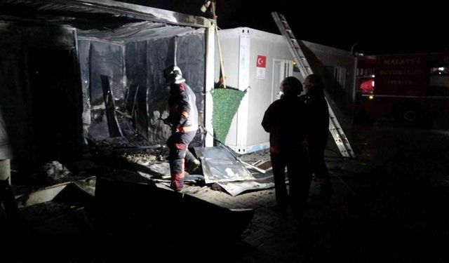 Malatya’da konteyner kentte korkutan yangın