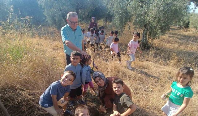 Minik öğrenciler fidan dikmeyi öğrendi