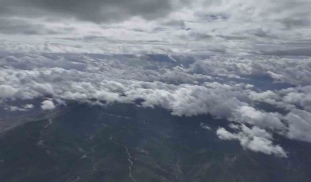 Muğla semalarında sis bulutu görsel şölen oluşturdu