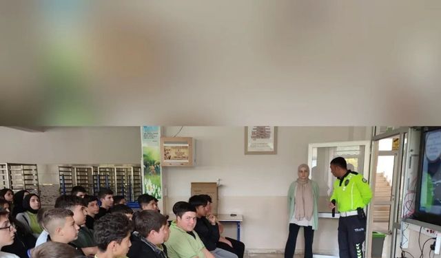Öğrencilere trafik güvenliği eğitimi verildi
