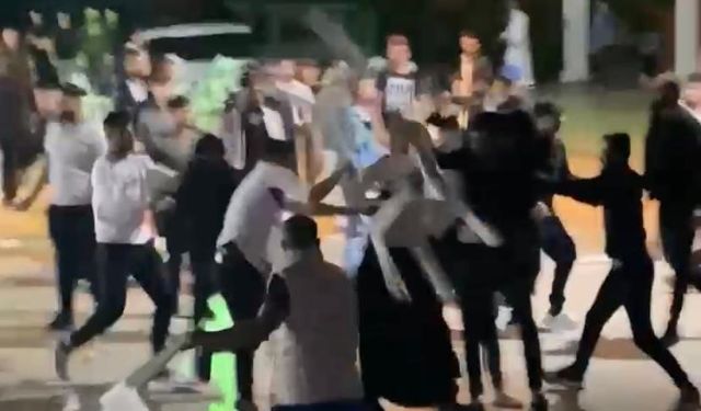 Antalya’da düğünde çıkan kavgada sandalyeler havada uçuştu, ortalık savaş alanına döndü