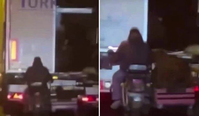 Böyle hırsızlık görülmedi: Seyir halindeki tıra yaklaşıp içindeki koyunları çaldılar