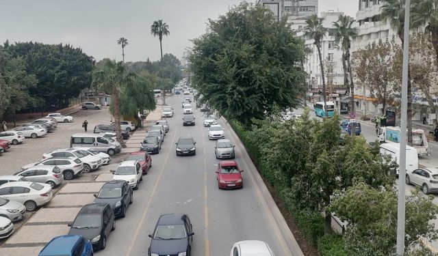 Mersin’de 11 Aralık sabahı yoğun olan yollar