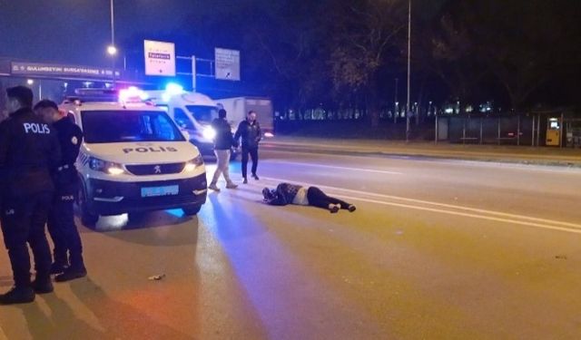 100 metre ilerideki üst geçidi kullanmadı canından oluyordu