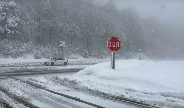 Bolu Dağı'nda kar yağışı yeniden başladı