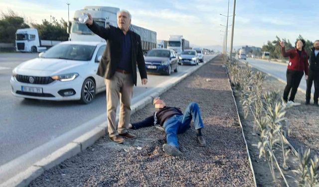 Hurdaya dönen araçtan yaralı kurtuldu