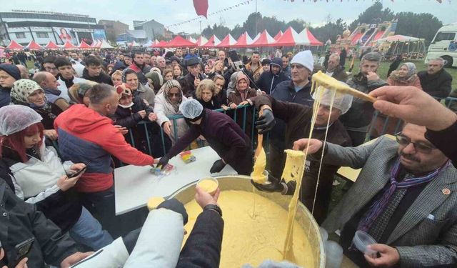 Mıhlama için izdiham: Süleymanpaşa’da 1 tonluk lezzet seli