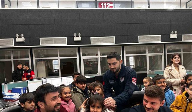 Minik öğrenciler 112’yi yerinde öğrendi