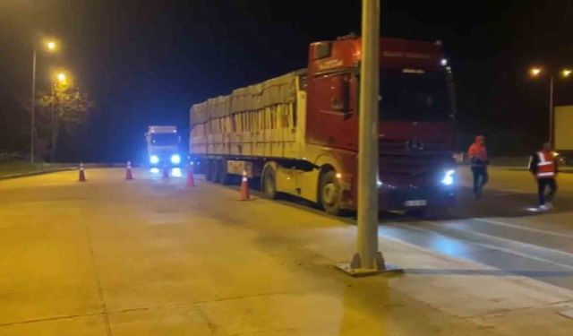 Plakalarını kapatarak kantara girmeyen 6 tıra 461 bin TL’yi aşkın ceza