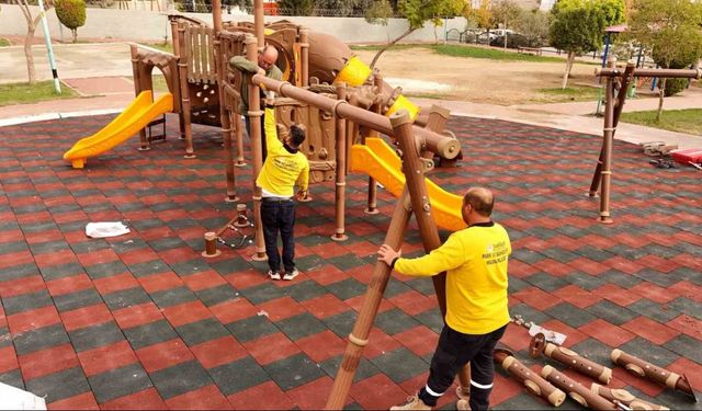 Tarsus’ta Gaspıralı Parkı modern bir görünüme kavuşuyor