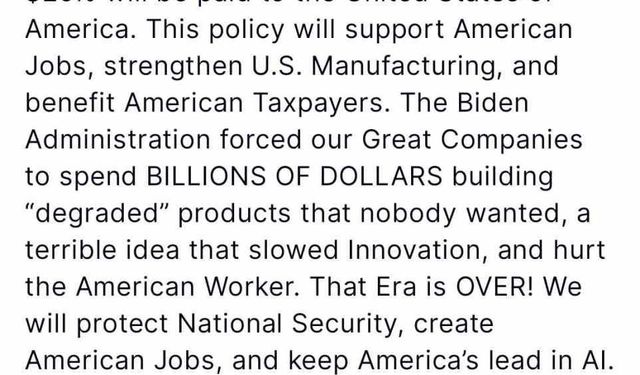 Trump’tan Çin’e çip satışına şartlı izin açıklaması: "Başkan Xi’ye bildirdim ve olumlu karşıladı"