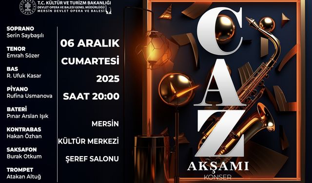Mersin DOB, “Caz Akşamı” ile sanatseverlerle buluşacak