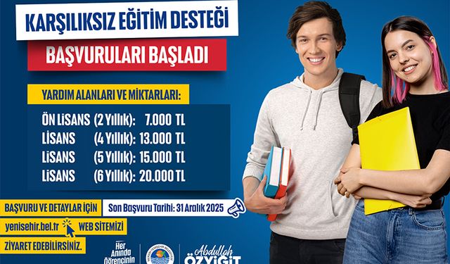 Yenişehir Belediyesi’nden öğrencilere destek