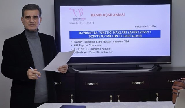 Bayburt'ta 8,7 milyon TL tüketicinin cebinde kaldı