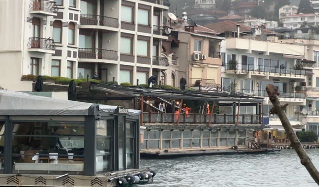 Bebek Otel'de kaçak bölümler yıkılıyor
